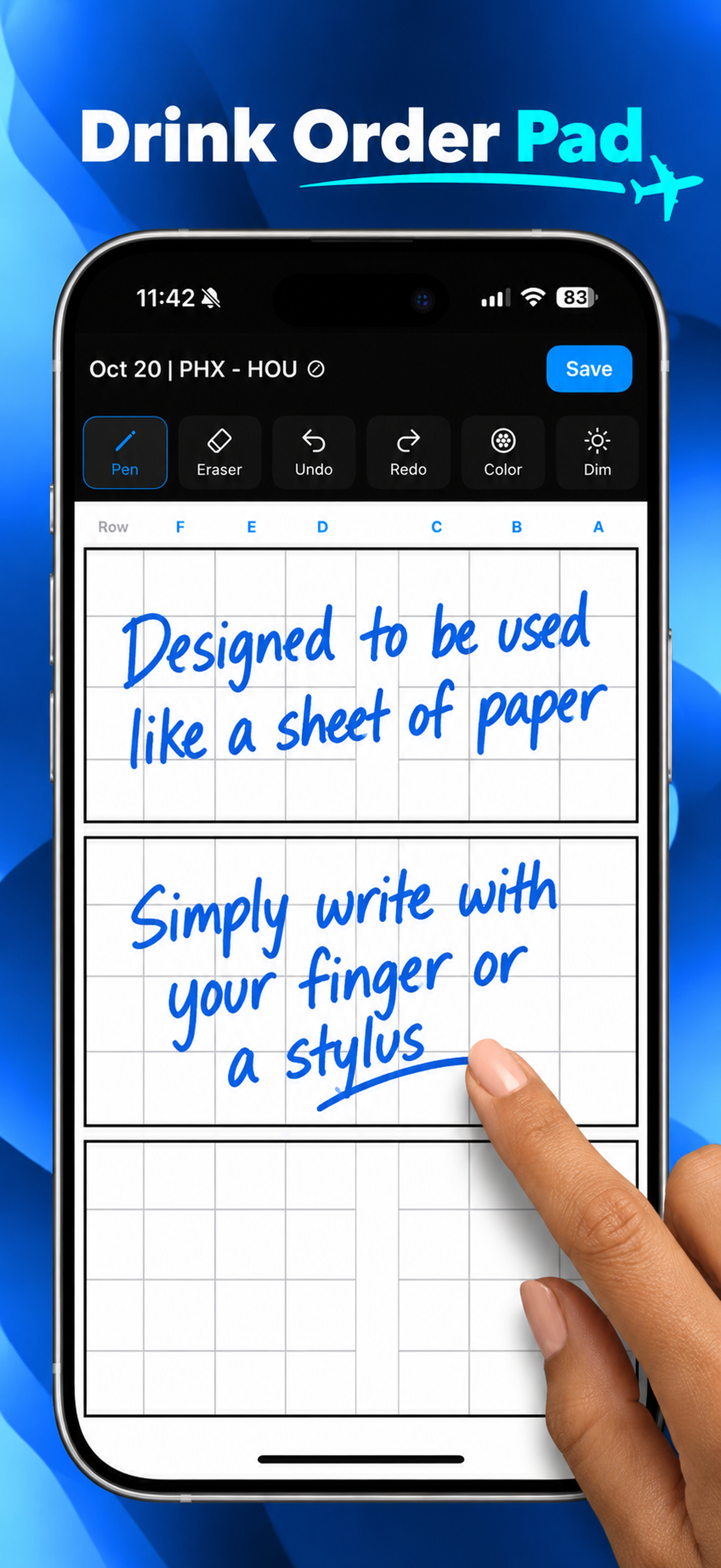 Drink Order Pad App Store screenshot: Drink Order Pad